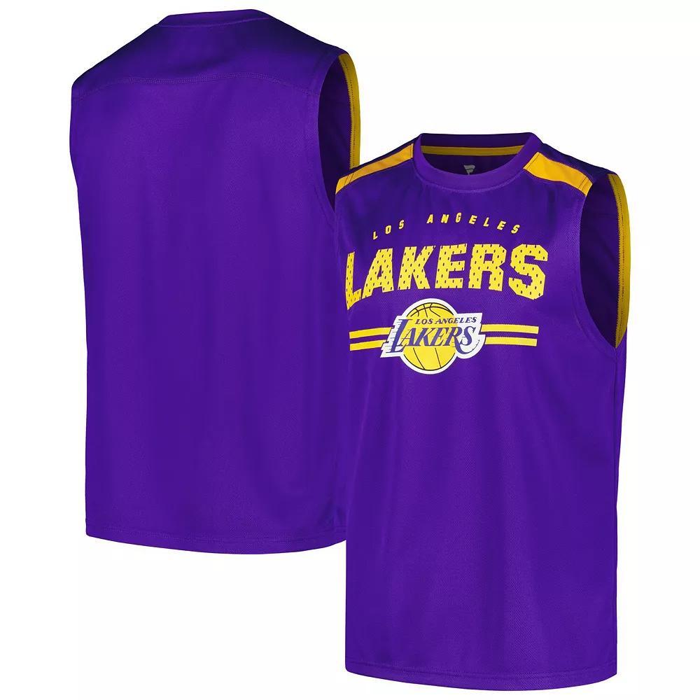 Mens Fanatics Los Angeles Lakers Birdseye Muscle Tank Top Product Image