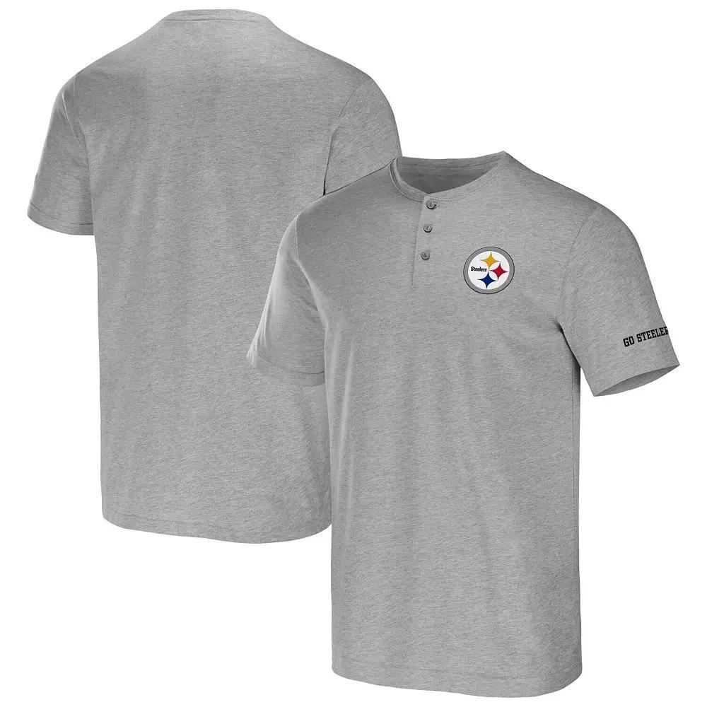 Men's NFL x Darius Rucker Collection by Fanatics Heather Gray San Francisco 49ers Henley T-Shirt,  Product Image