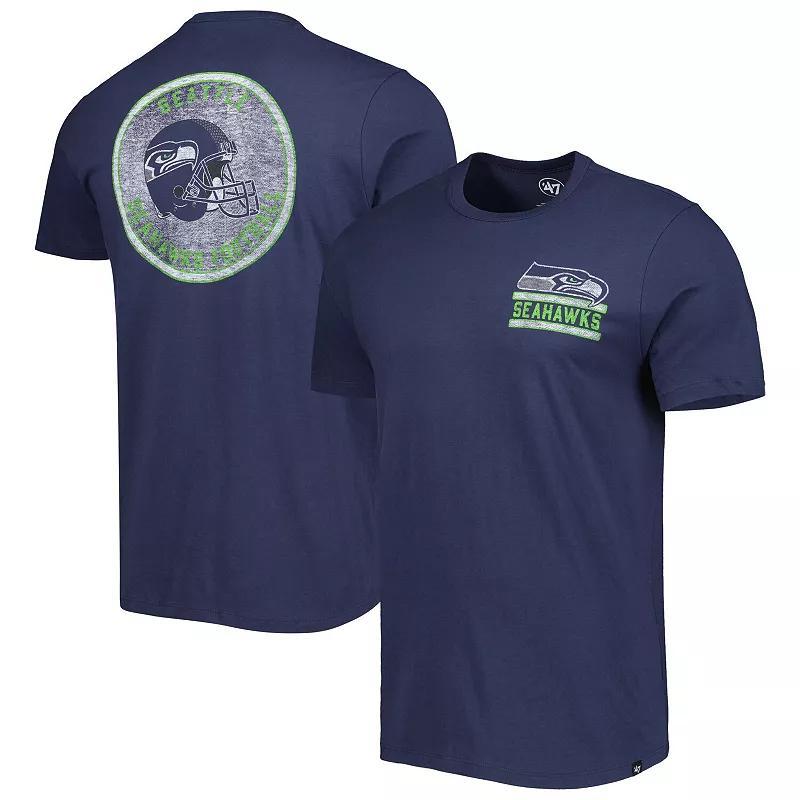 Men's '47 College Navy Seattle Seahawks Open Field Franklin T-Shirt,  Product Image