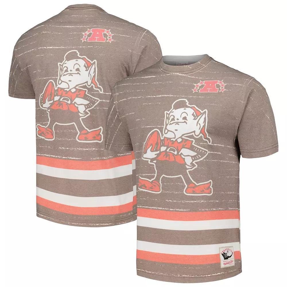 Men's Mitchell & Ness Brown Cleveland Browns Jumbotron 3.0 T-Shirt, Size: Large Product Image