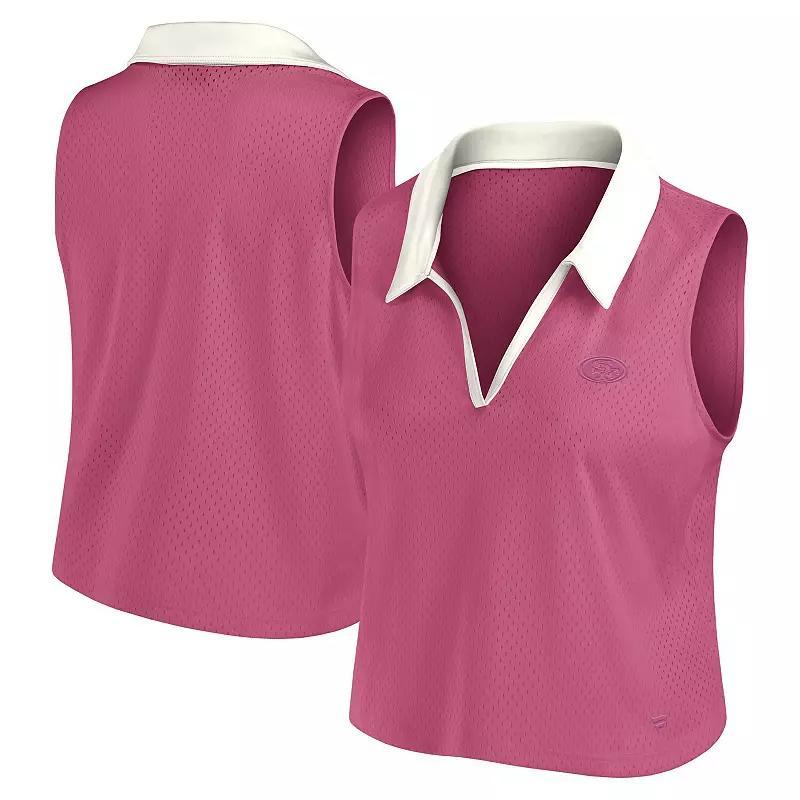 Women's Fanatics Pink Kansas City Chiefs Studio Wellness V-Neck Tank Top, Size: XL Product Image