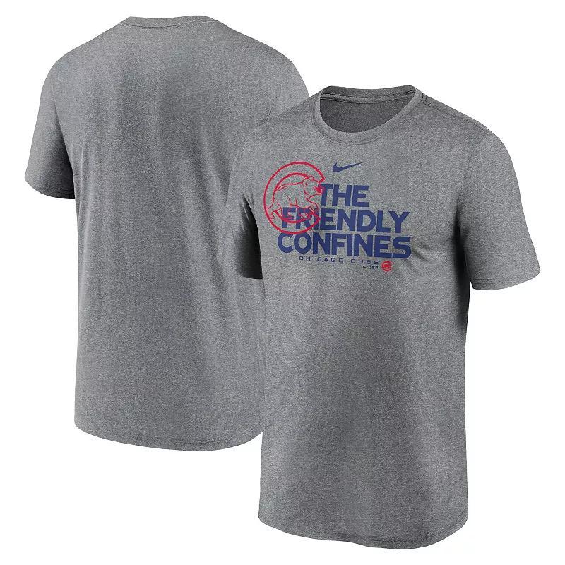 Mens Nike Heather Gray Baltimore Ravens Legend Team Shoutout Performance T-Shirt Product Image