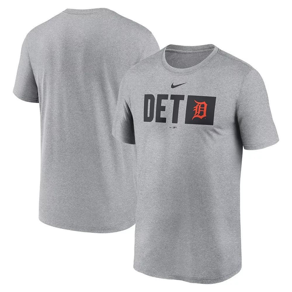 Men's Nike Heather Gray Detroit Tigers Tricode Legend Performance T-Shirt,  Product Image