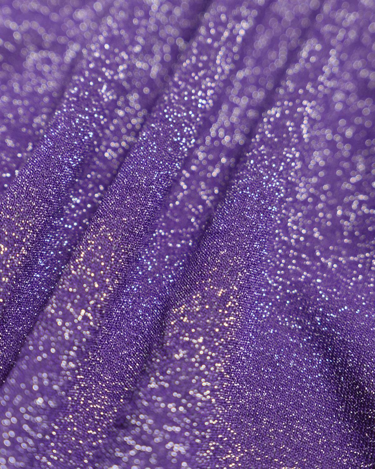 Purple Cross Back Lurex Bikini Set Product Image