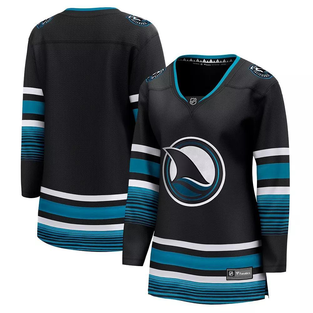 Women's Fanatics Branded Black San Jose Sharks Alternate Premier Breakaway Jersey, Size: XL, Sks Black Product Image