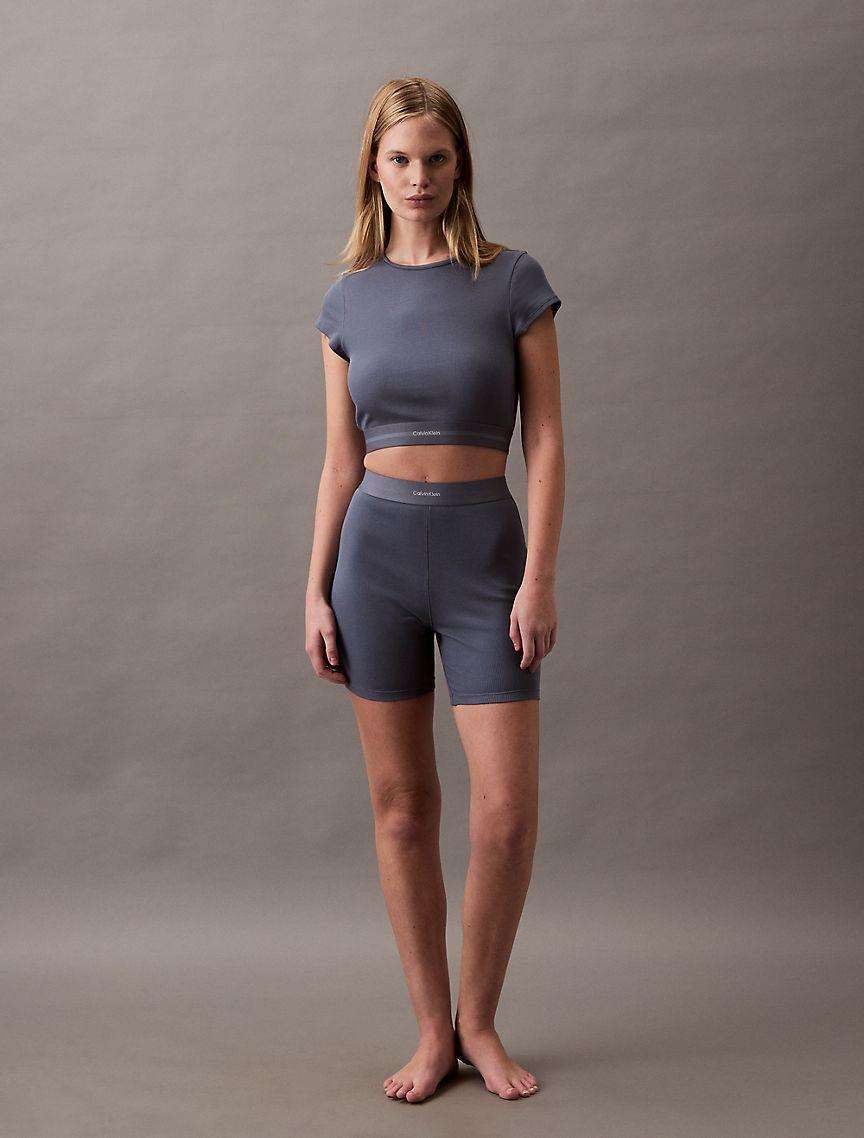 Cotton Stretch Rib Bike Shorts Product Image