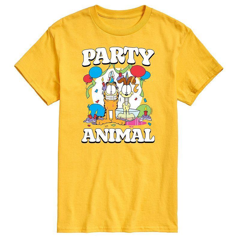 Big & Tall Garfield Party Animal Graphic Tee, Men's, Size: XL Tall, White Product Image