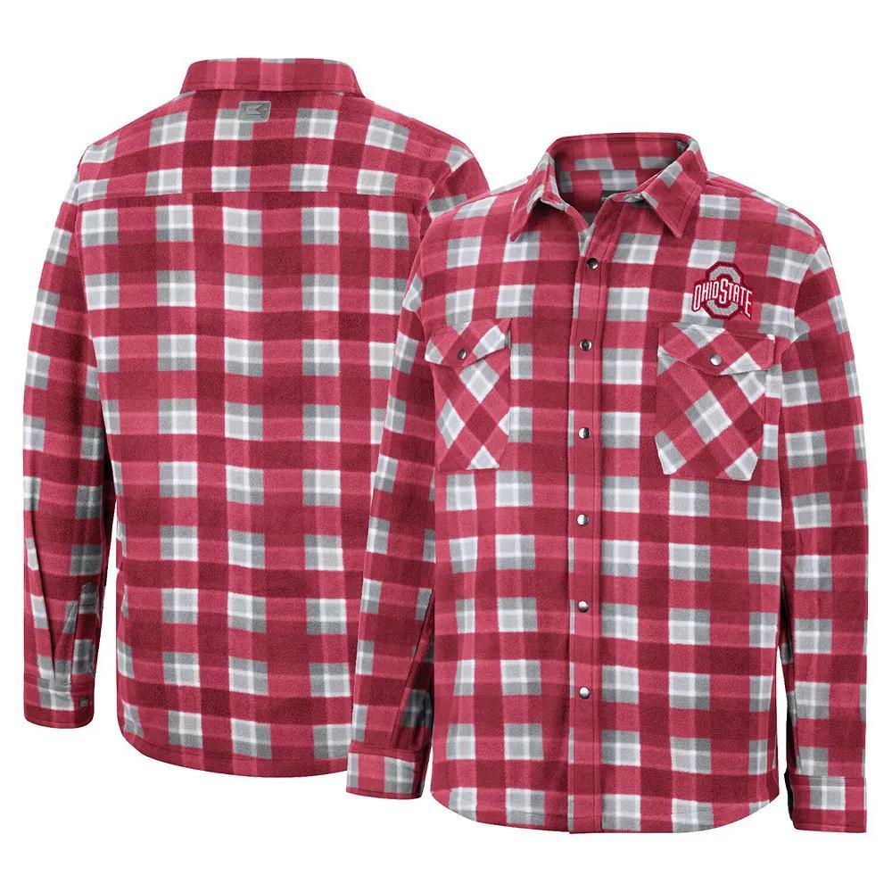 Men's Colosseum Scarlet Ohio State Buckeyes Ellis Full-Snap Jacket, Size: Medium, Red Product Image
