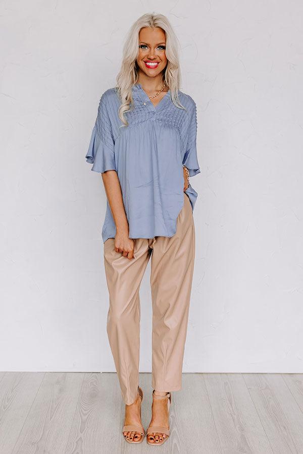 Cute Crew Shift Top in Airy Blue Product Image