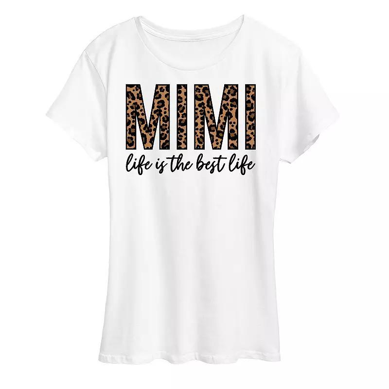 Women's Mimi Life Is The Best Life Graphic Tee, Size: XXL, Grey Red Product Image