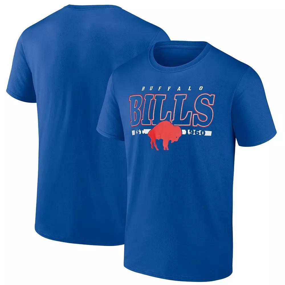 Men's Fanatics  Royal Buffalo Bills Combo Up Vintage T-Shirt, Size: 2XL, Blue Product Image