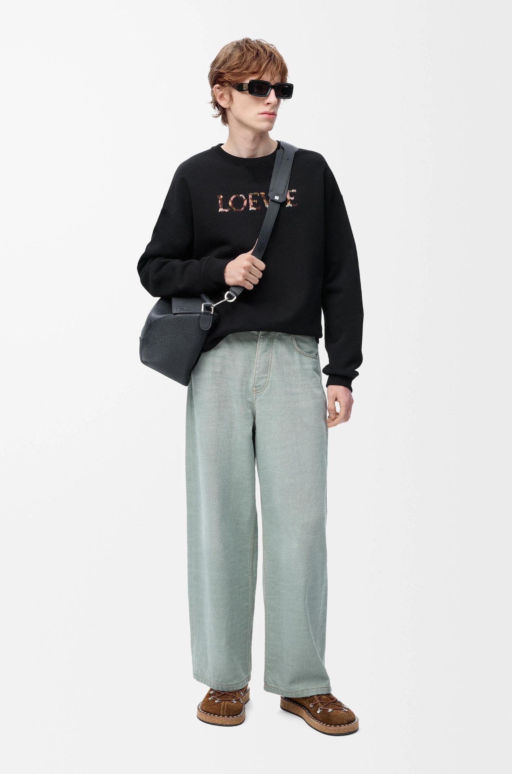 Regular fit sweatshirt in cotton Product Image