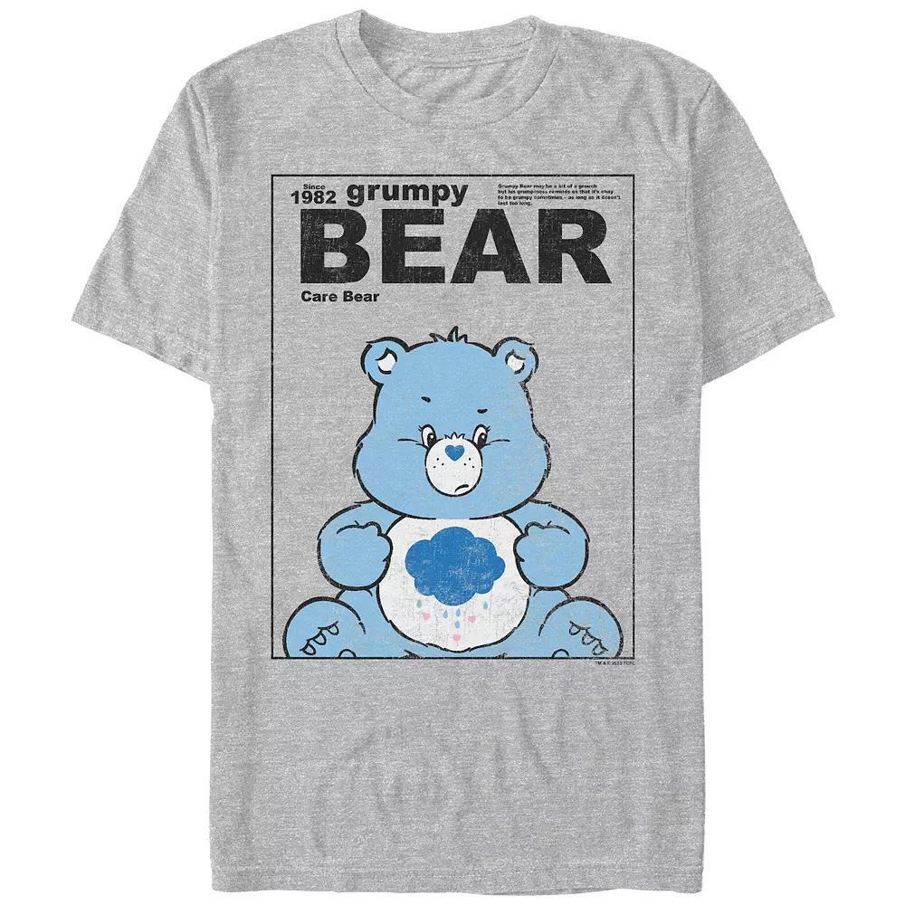 Men's Care Bears Grumpy Bear Poster Graphic Tee,  Product Image