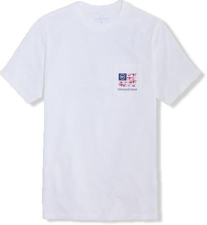 USA Reel Flag Short-Sleeve Pocket Tee Product Image