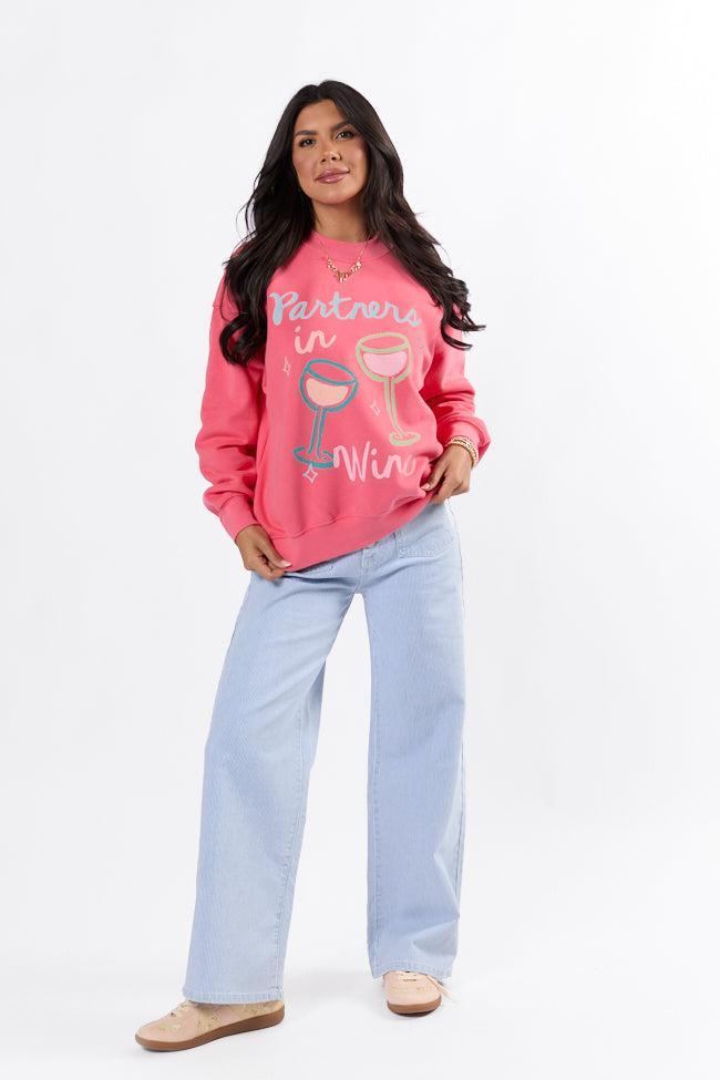Partners in Wine Light Red Graphic Sweatshirt Product Image