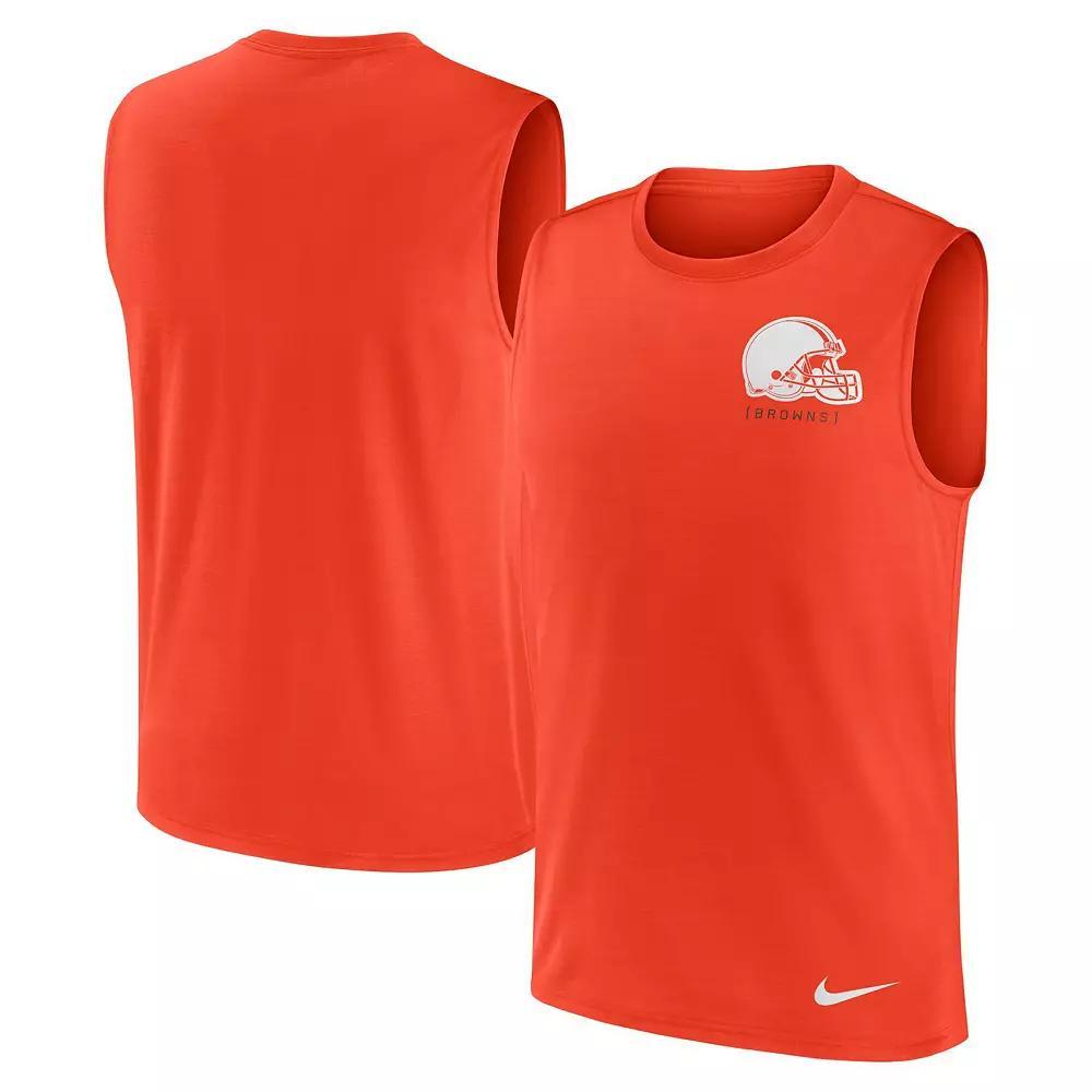 Men's Nike Orange Cleveland Browns Muscle Tank Top, Size: Medium Product Image