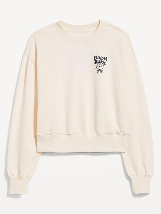 SoComfy Graphic Drop-Shoulder Crew-Neck Sweatshirt Product Image