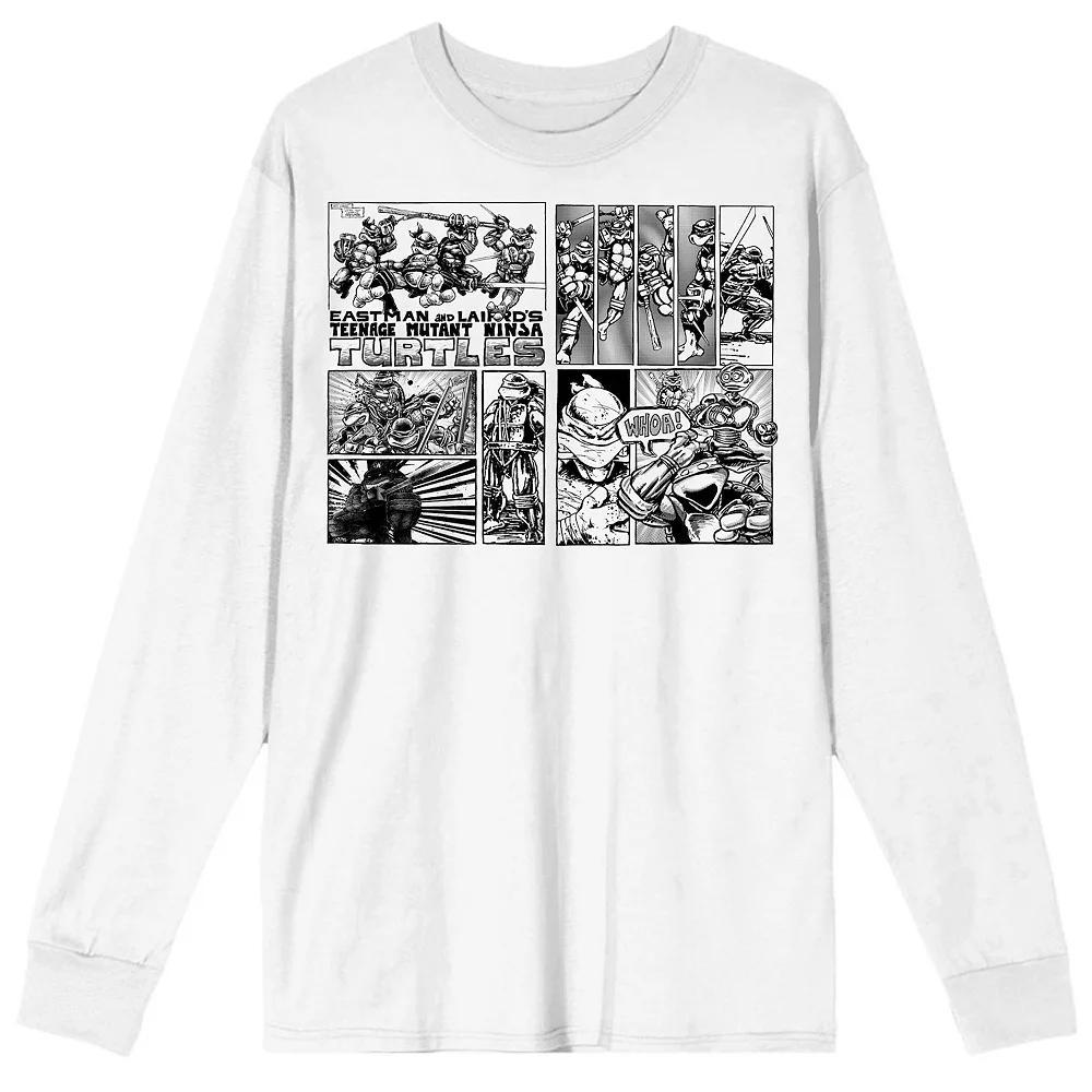 Men's Teenage Mutant Ninja Turtles Comic Origins Comic Art Long Sleeve Graphic Tee, Size: Large, White Product Image