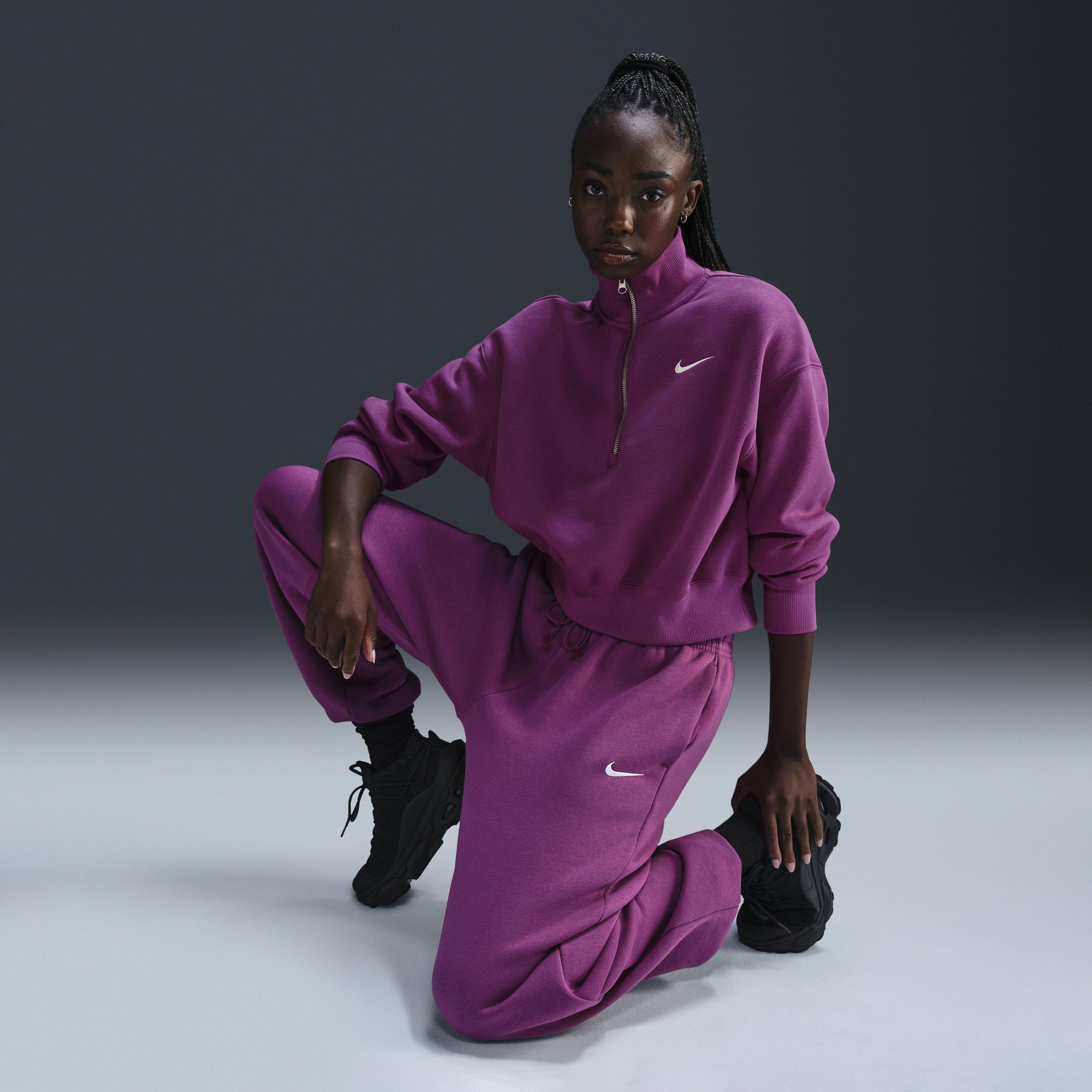 Women's Nike Sportswear Phoenix Fleece 1/2-Zip Cropped Sweatshirt Product Image