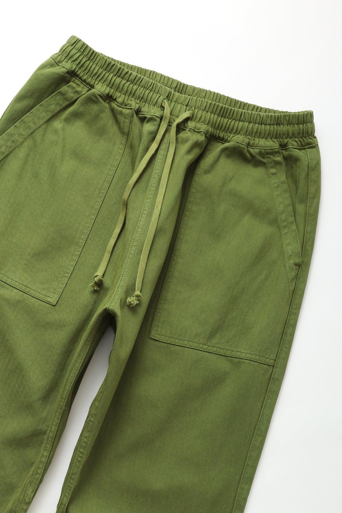 Herringbone Chef Pants - Pesto Product Image