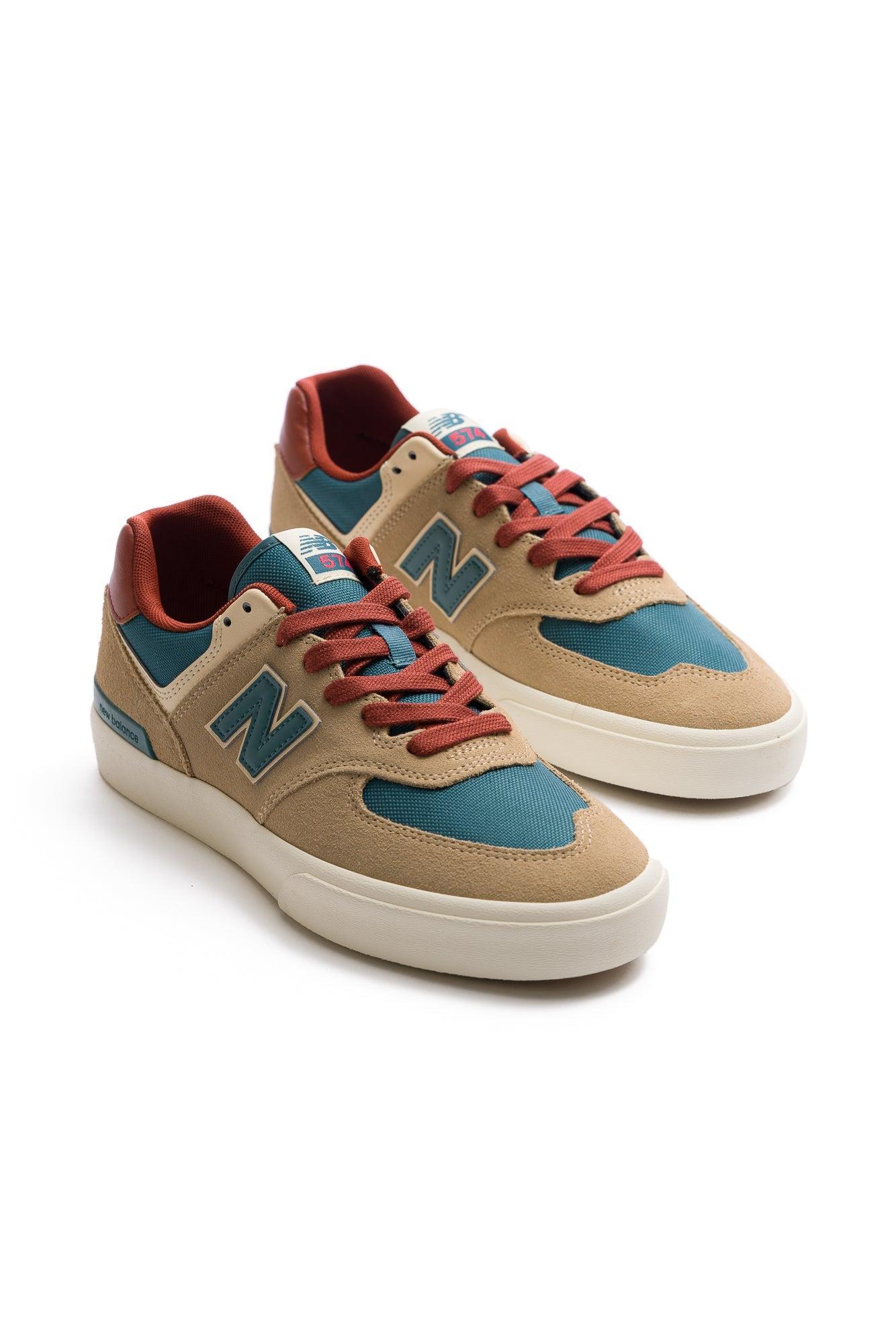 New Balance Numeric 574 Vulc - Tan with Forest Green Product Image
