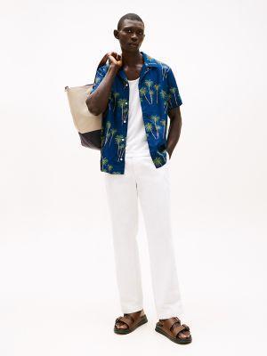 Regular Fit Lightweight Palm Camp Shirt Product Image