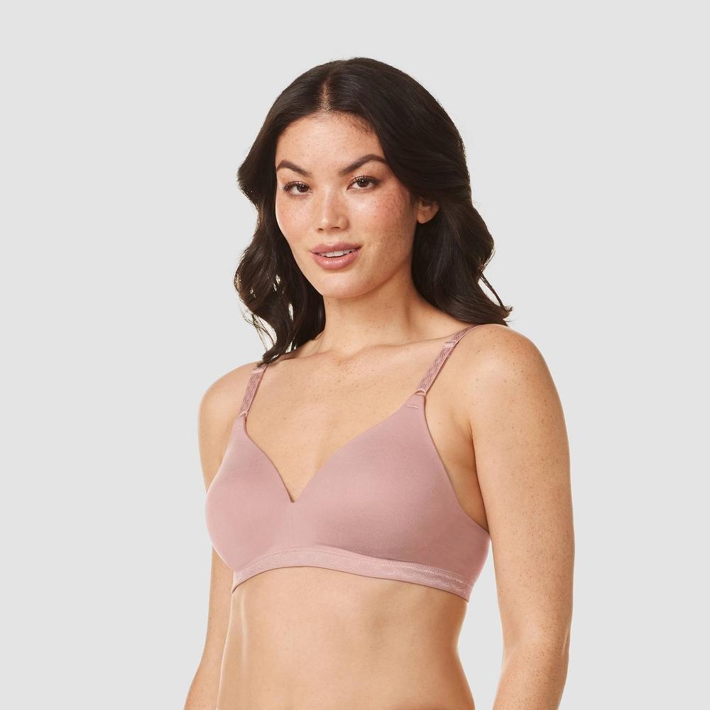 Simply Perfect by Warners Womens Supersoft Wirefree Bra - Mauve 40C Product Image