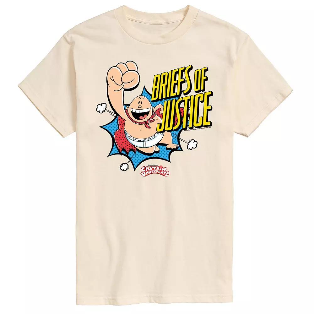 Men's Captain Underpants Briefs Of Justice Graphic Tee,  Product Image