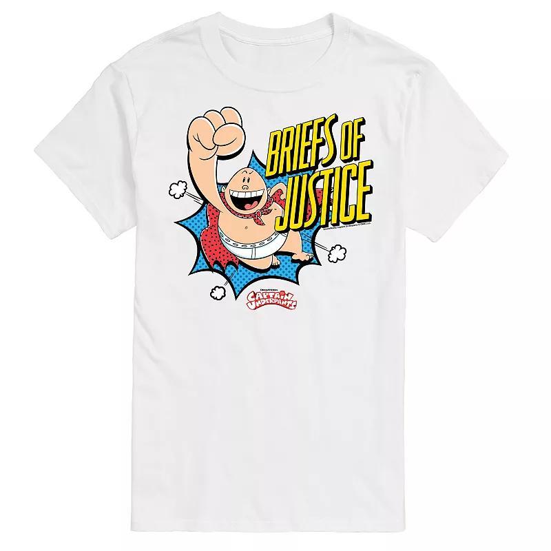 Big & Tall Captain Underpants Briefs Of Justice Graphic Tee, Mens Product Image