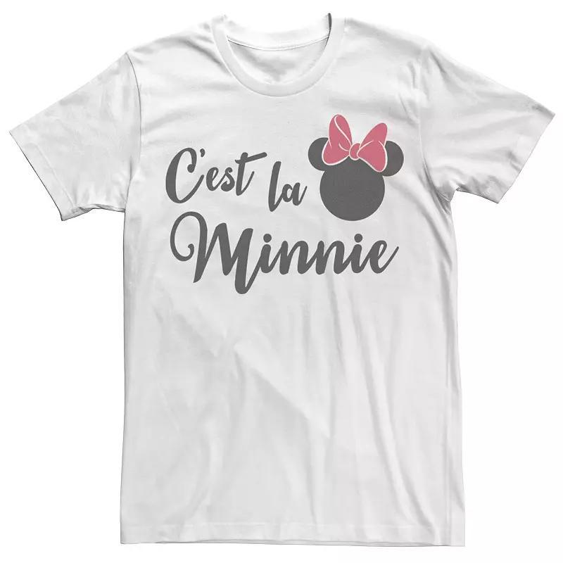 Disneys Mickey And Friends Mens Cest La Minnie Text Tee, Boys Product Image