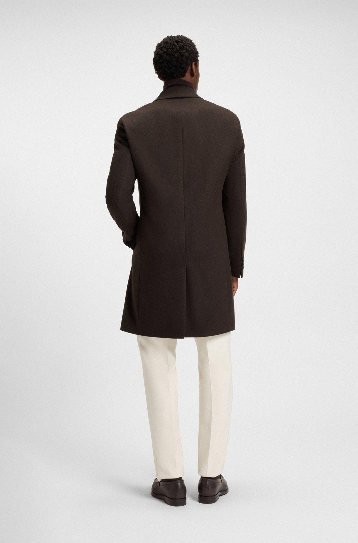 Regular-fit wool and cashmere coat Product Image