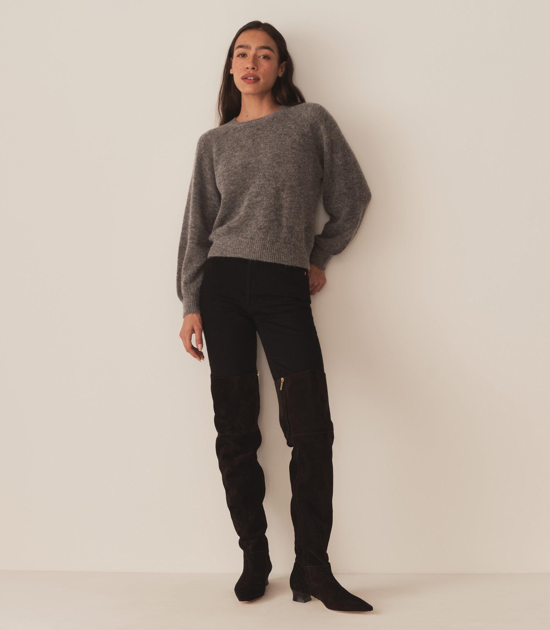 MARSENA SWEATER -- DARK HEATHER GREY Product Image