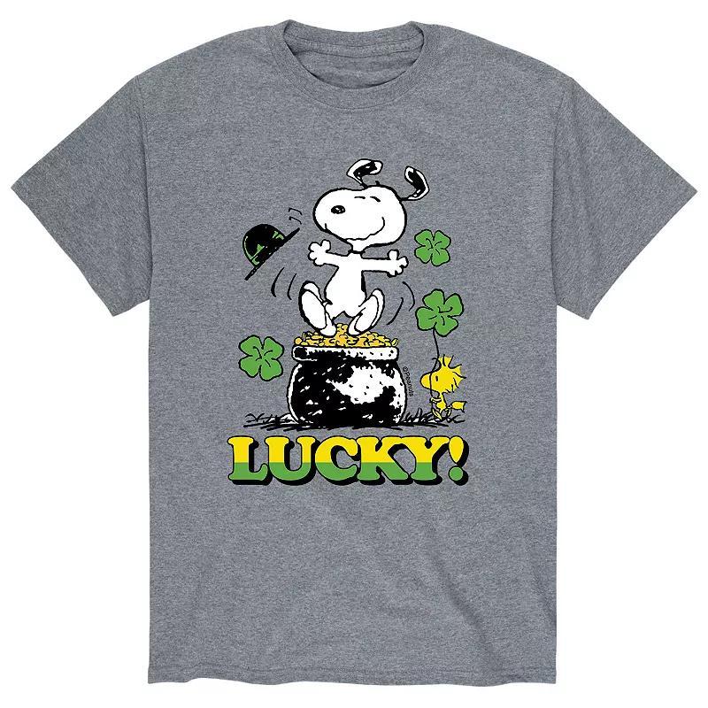 Men's Peanuts Snoopy "Lucky" Pot O' Gold Tee,  Product Image