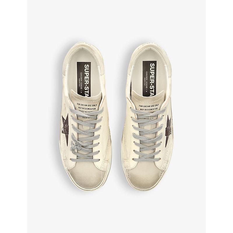 GOLDEN GOOSE Mens White/oth Men's Super-star Leather Low-top Trainers Product Image