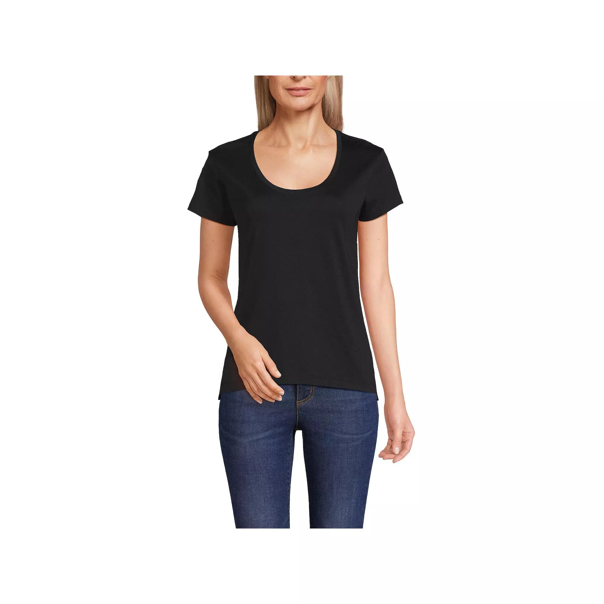 Women's Lands' End Short Sleeve Scoop Neck T-Shirt,  Product Image