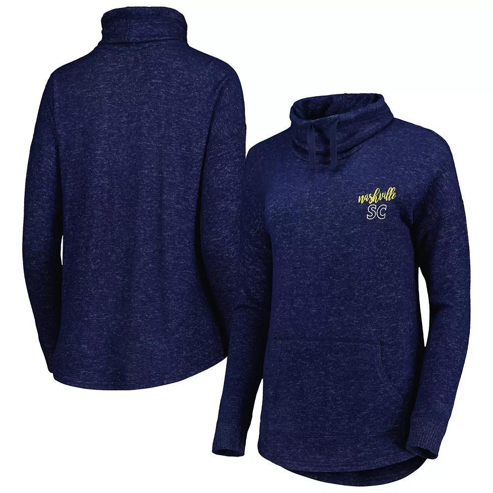 Women's Heathered Navy Nashville SC Cuddle Tri-Blend Pullover Sweatshirt, Size: Small, Mls Blue Product Image
