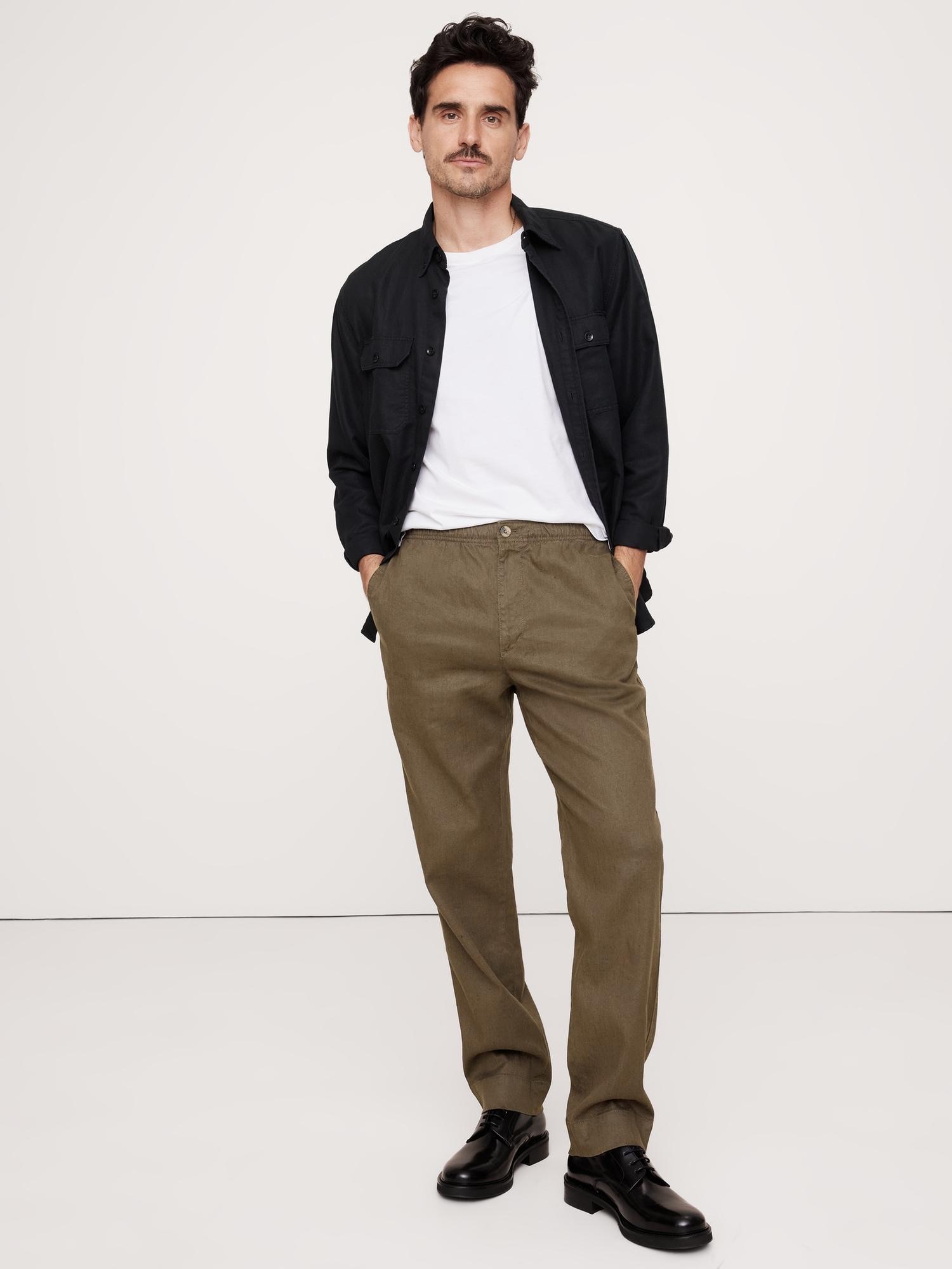 Italian Linen-Cotton Pull-On Pant Product Image