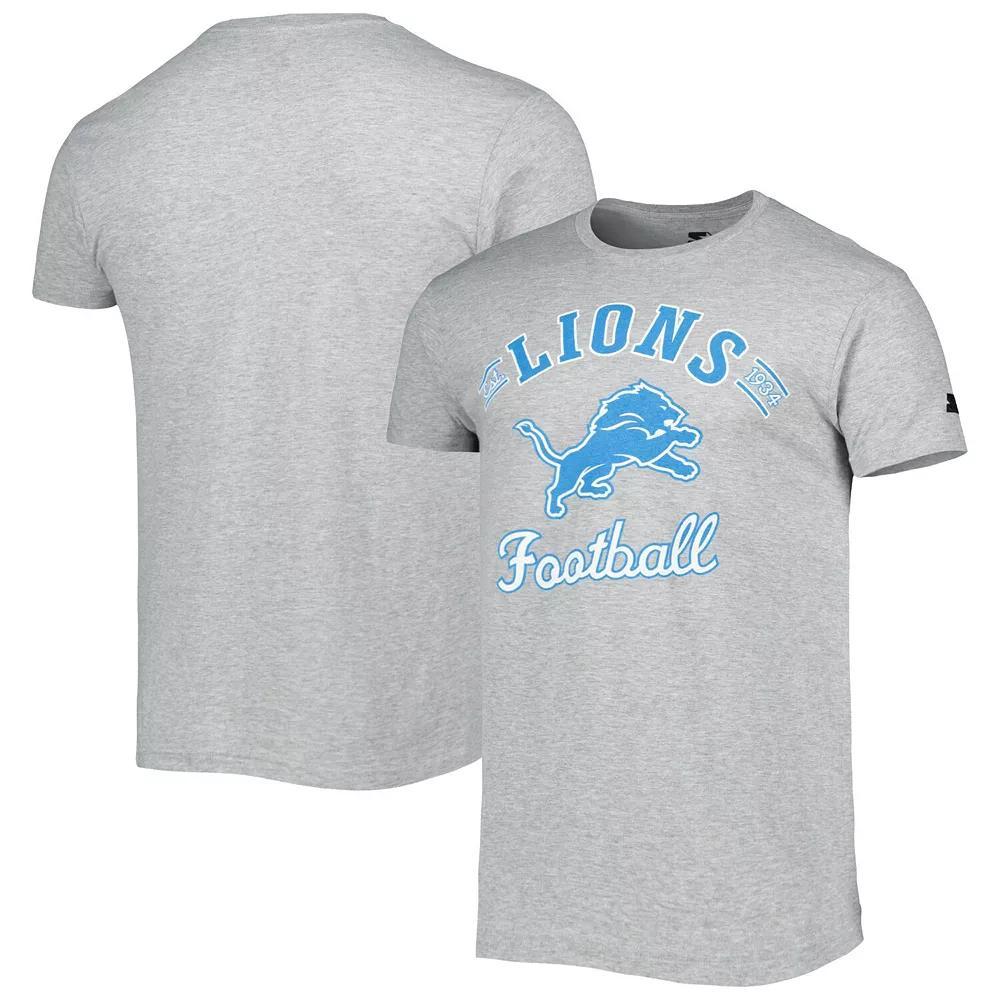 Men's Starter Heathered Gray Detroit Lions Prime Time T-Shirt,  Product Image