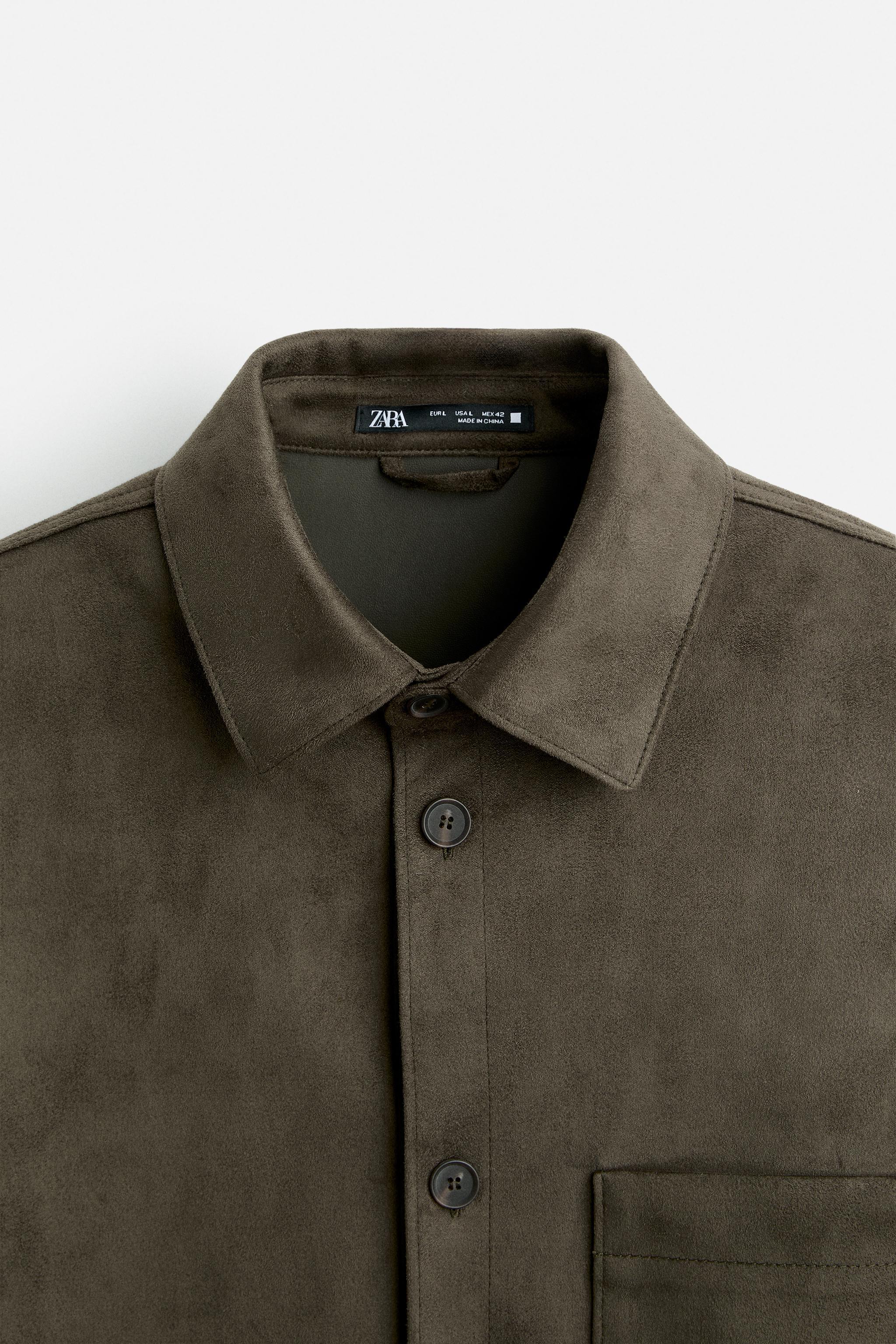 FAUX SUEDE OVERSHIRT Product Image