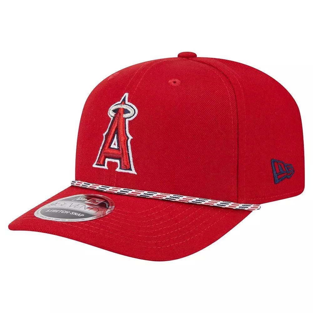Men's New Era Red Los Angeles Angels Multi-Rope 9SEVENTY Stretch-Snap Hat Product Image