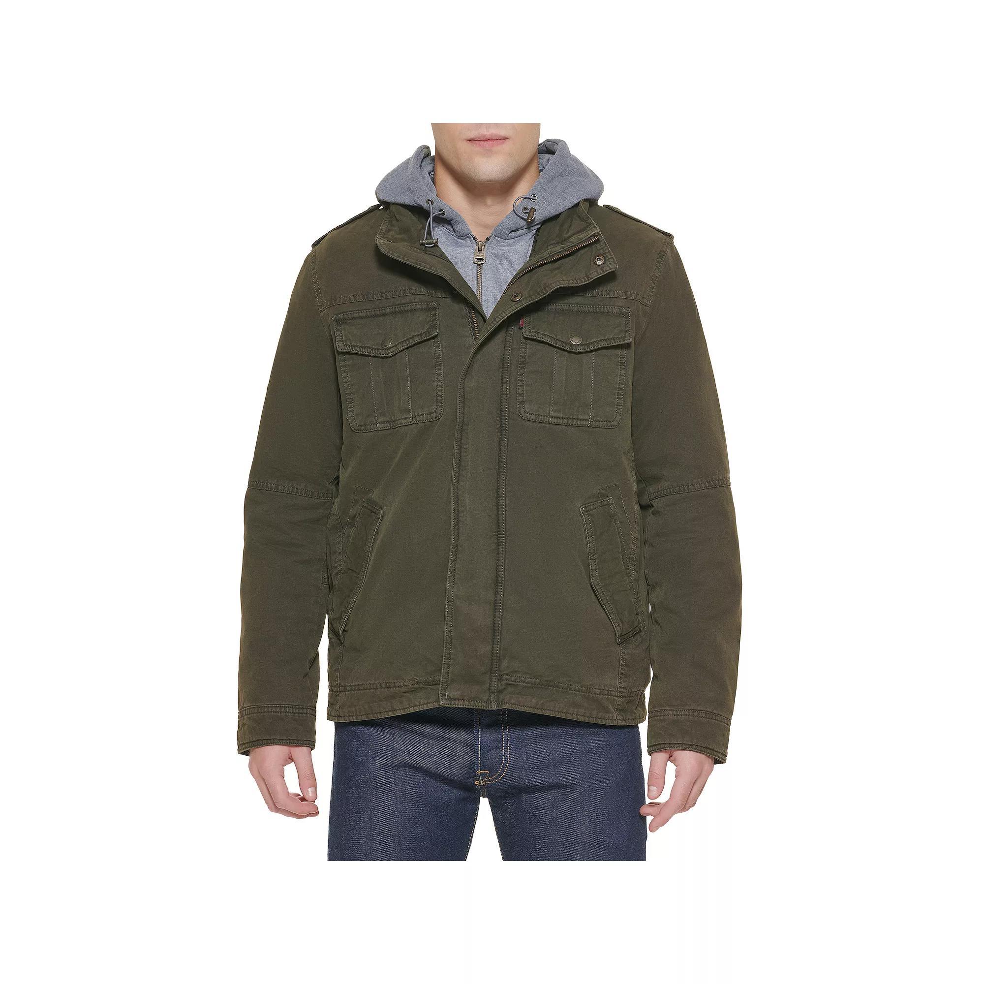 Men's Levi's® Hooded Sherpa Lined Trucker Jacket,  Product Image