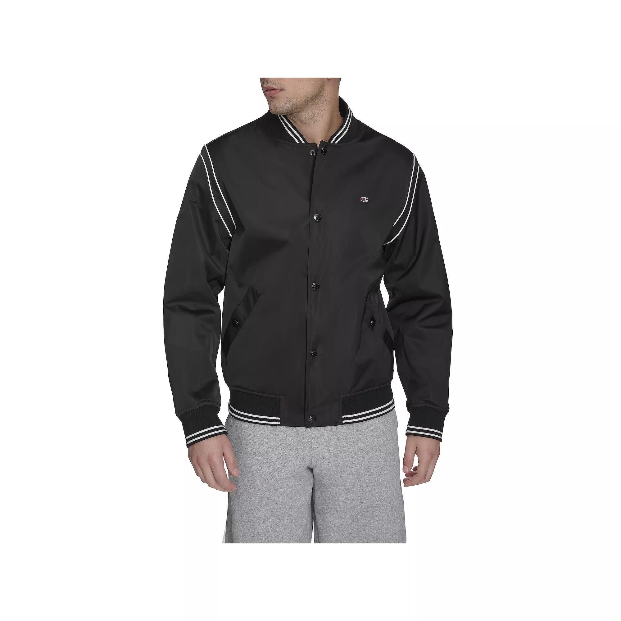 Men's Champion® Lightweight Varsity Jacket, Size: XL, Black Product Image