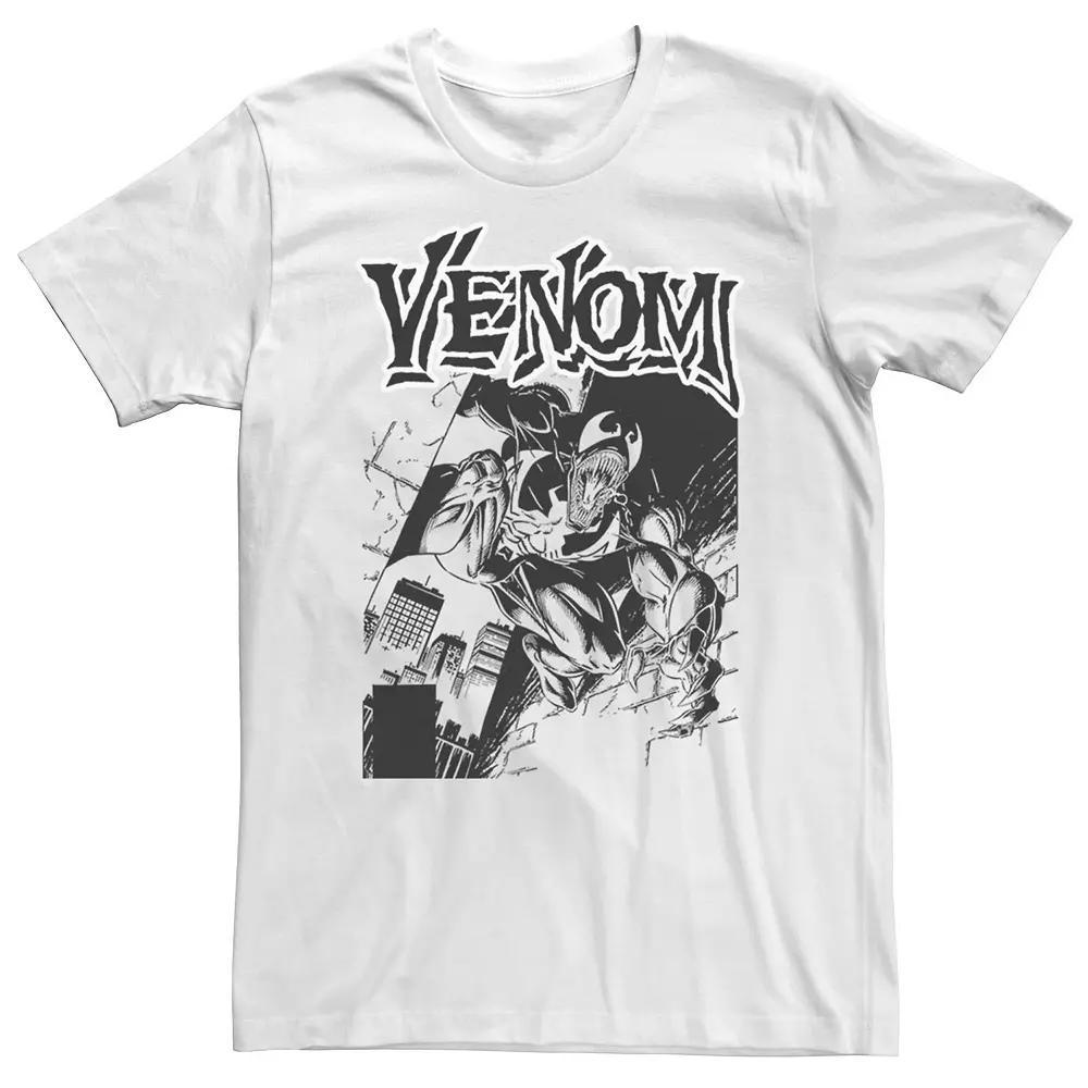 Big & Tall Marvel Venom Street Cover Comic Illustration Tee, Men's, Size: 3XL, White Product Image