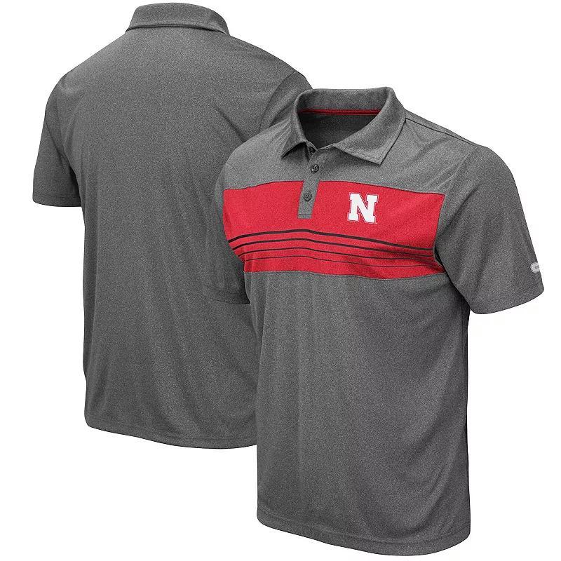 Mens Colosseum Heathered Charcoal Wisconsin Badgers Smithers Polo Product Image