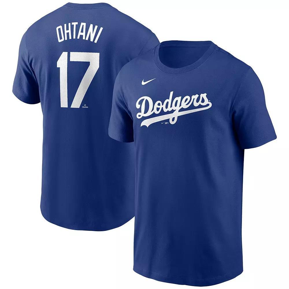Men's Nike Shohei Ohtani Royal Los Angeles Dodgers 2024 Fuse Name & Number T-Shirt, Size: XL, Blue Product Image