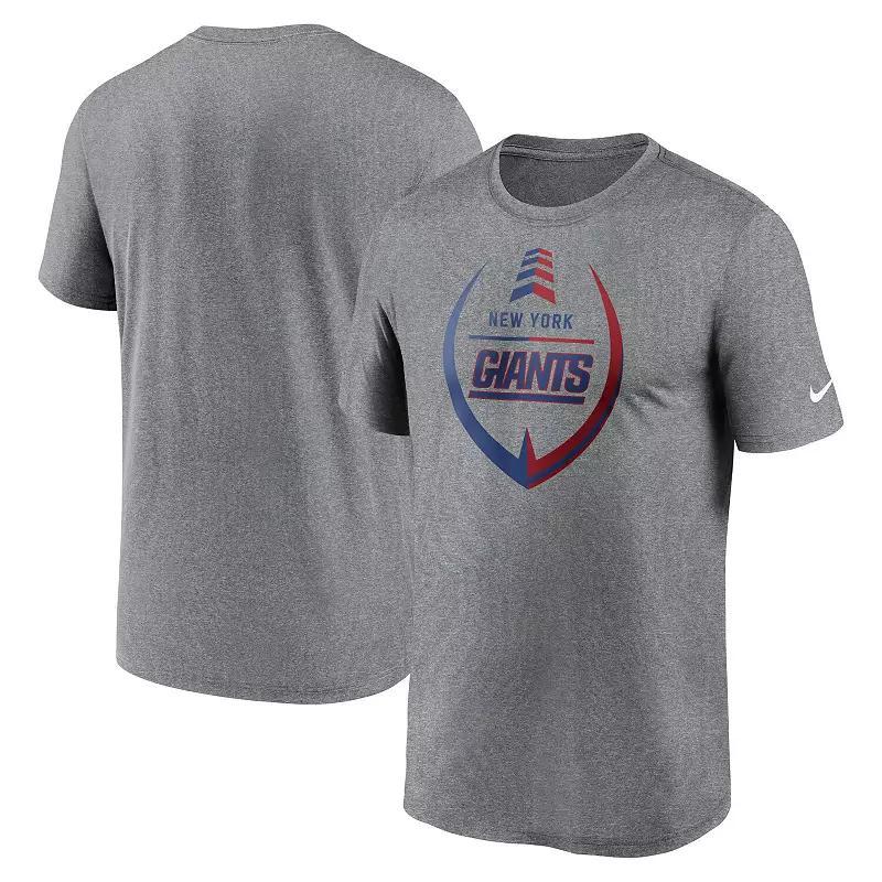 Men's Nike Heathered Gray New York Giants Icon Legend Performance T-Shirt,  Product Image