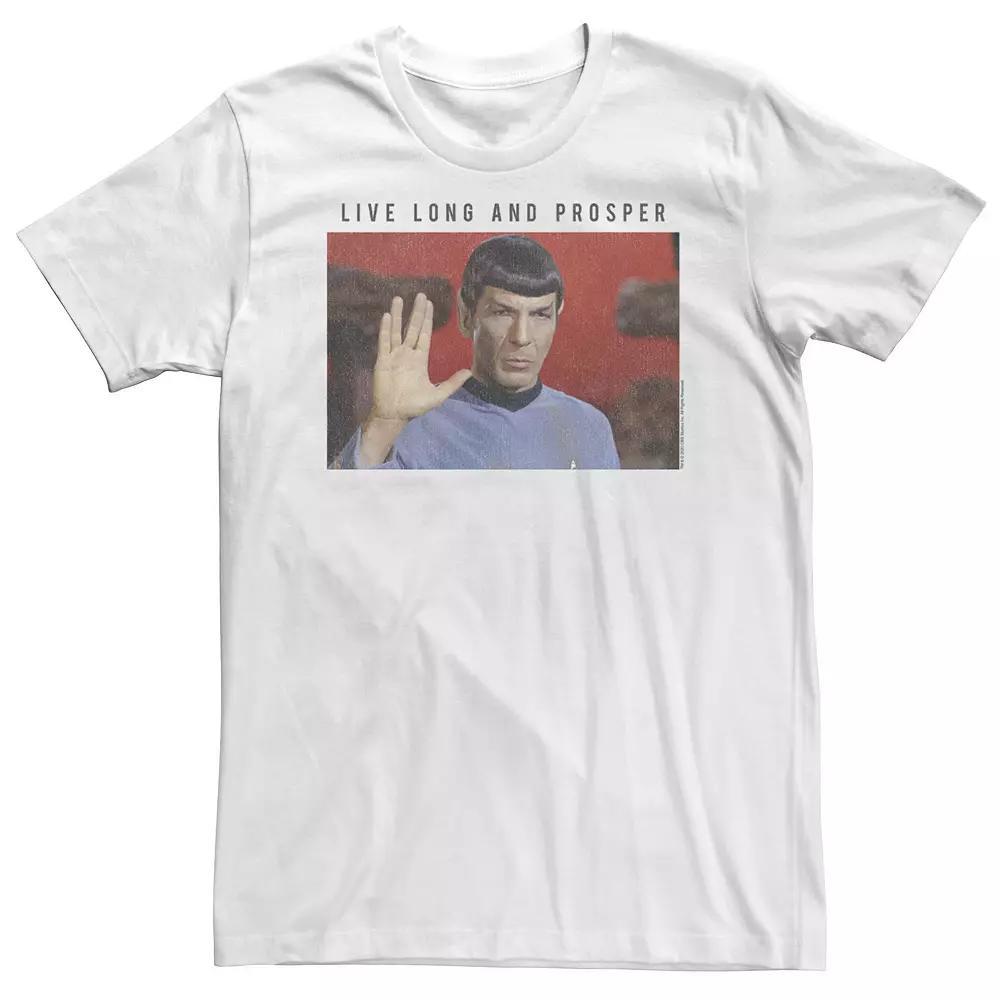 Big & Tall Star Trek: The Original Series Spock "Live Long And Prosper" Tee, Men's, Size: 4XL, White Product Image