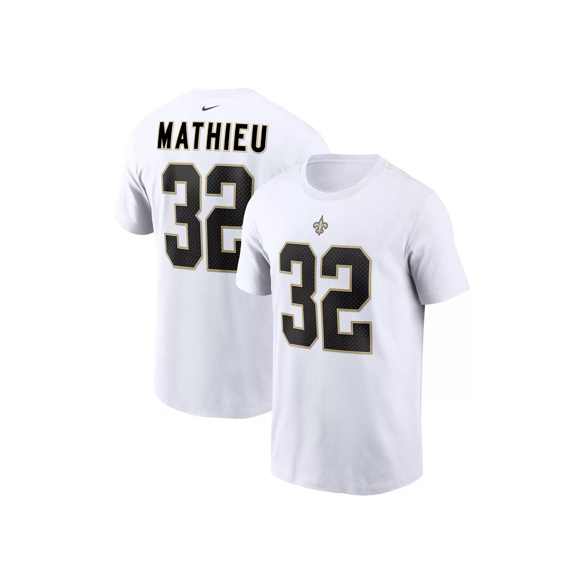 Men's Nike Tyrann Mathieu White New Orleans Saints Player Name & Number T-Shirt,  Product Image
