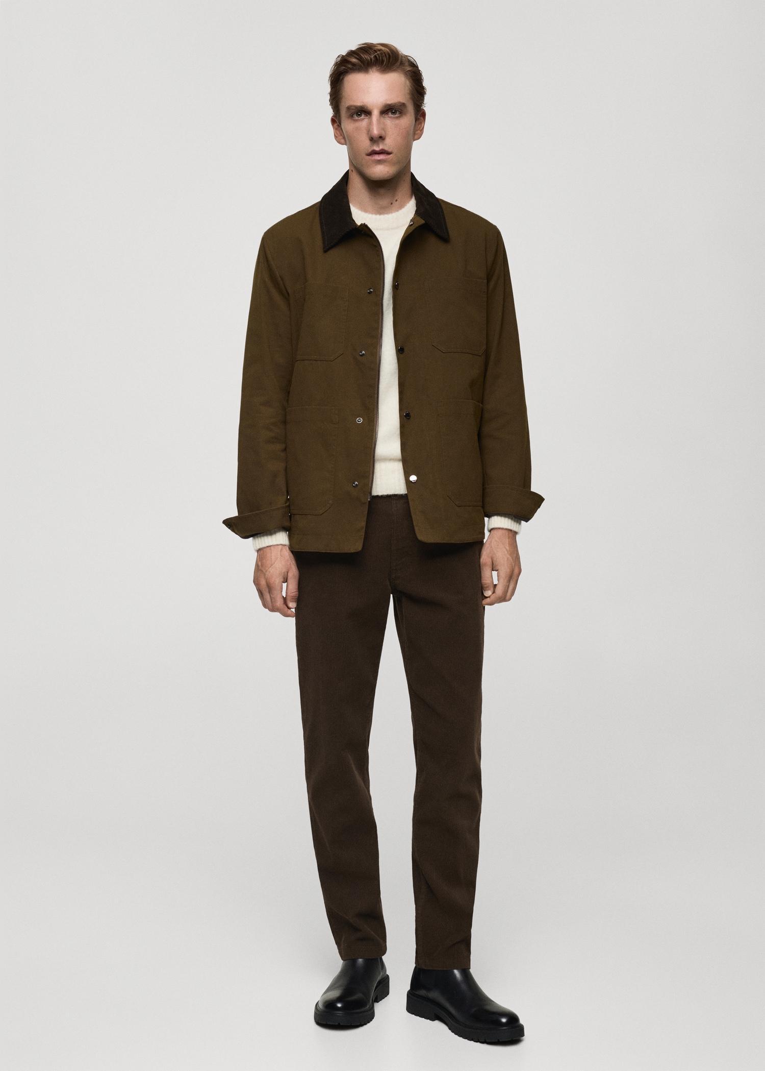 Corduroy regular-fit pants - Men | MANGO USA Product Image