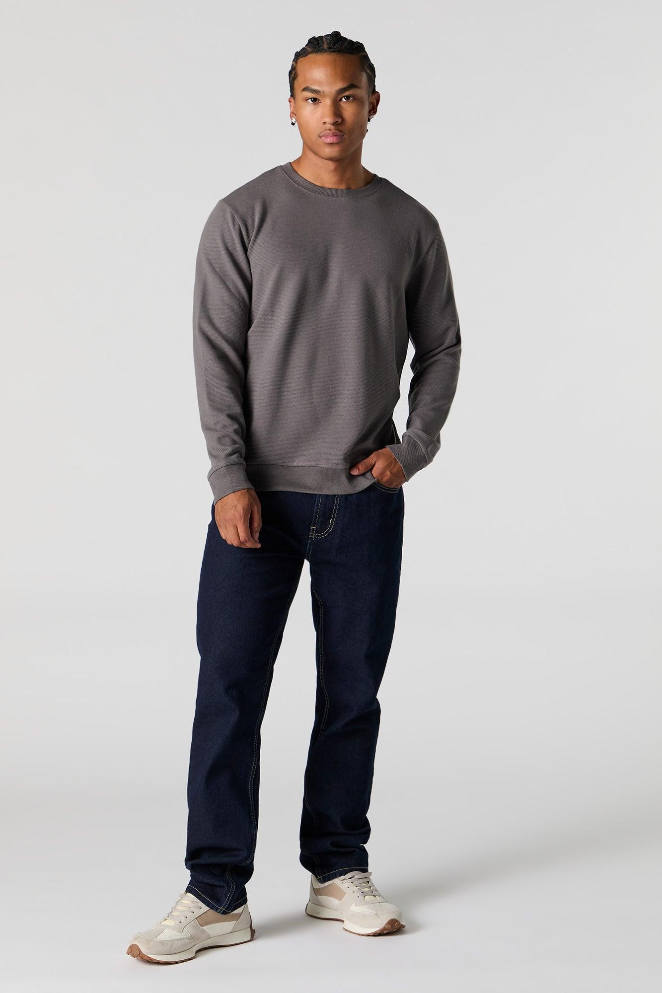 Ribbed Knit Long Sleeve Top Male Product Image